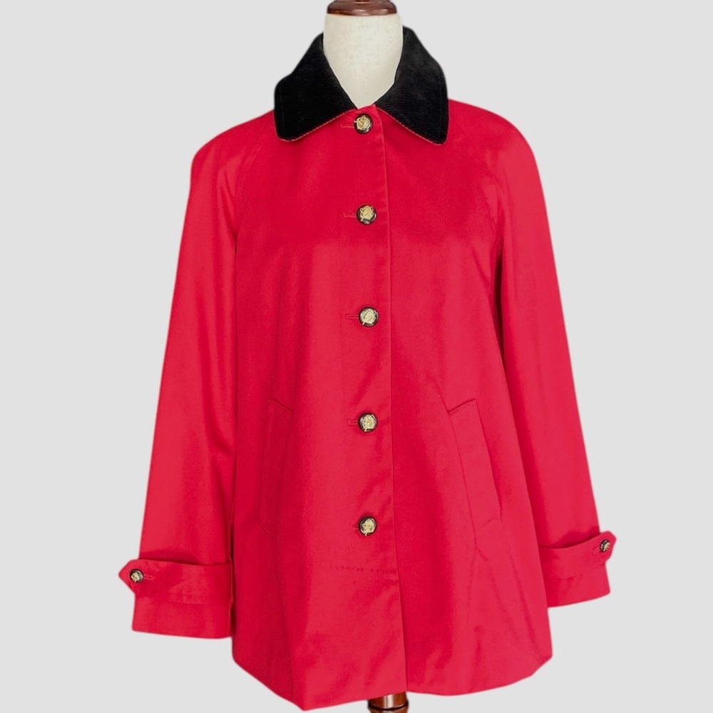 Lauren Ralph Lauren Equestrian Aline Swing Twill Barn Coat